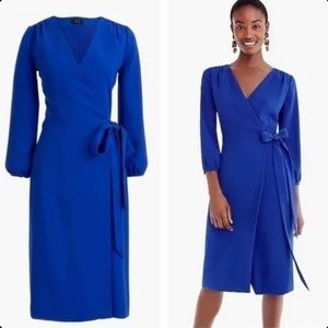 - NWOT J. Crew Royal Blue Wrap Dress